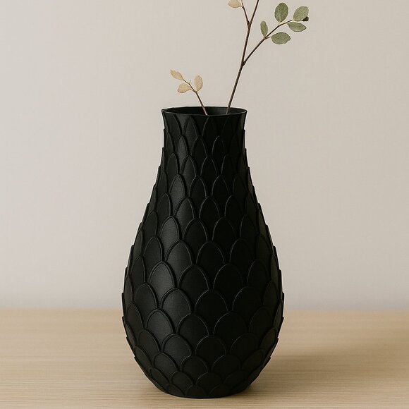 Minimalist 17cm/6.8in  Ceramic Vase – White or Black - Picture 3 of 4